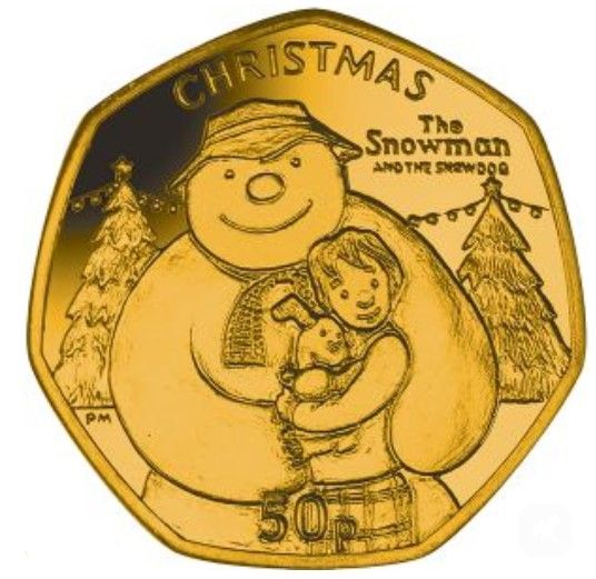 Isle of Man 50 Pence - Elizabeth II Christmas 2014; Gold Proof