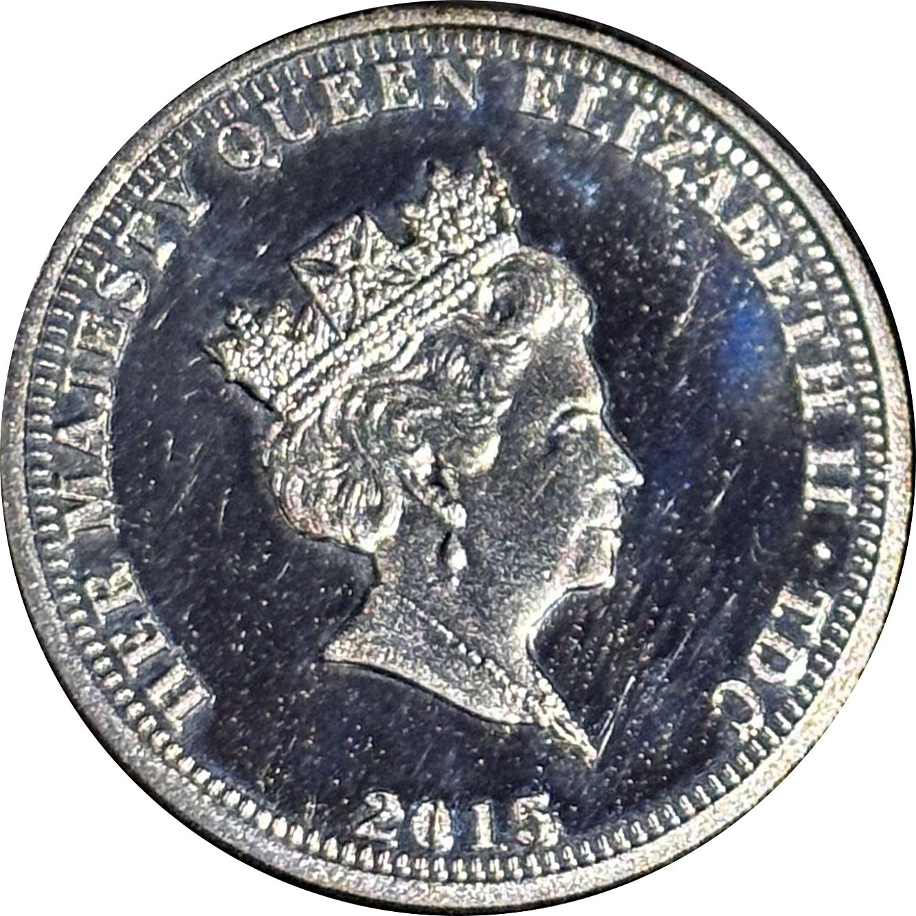 Tristan da Cunha 1 Pound - Elizabeth II Longest Reigning Monarch obverse