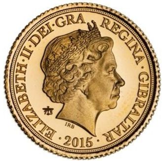 Gibraltar ¼ Sovereign - Elizabeth II Battle of Britain obverse