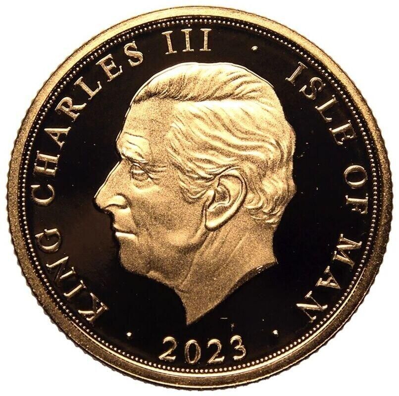 Isle of Man 1 Sovereign - Charles III Coronation; Gold Proof obverse