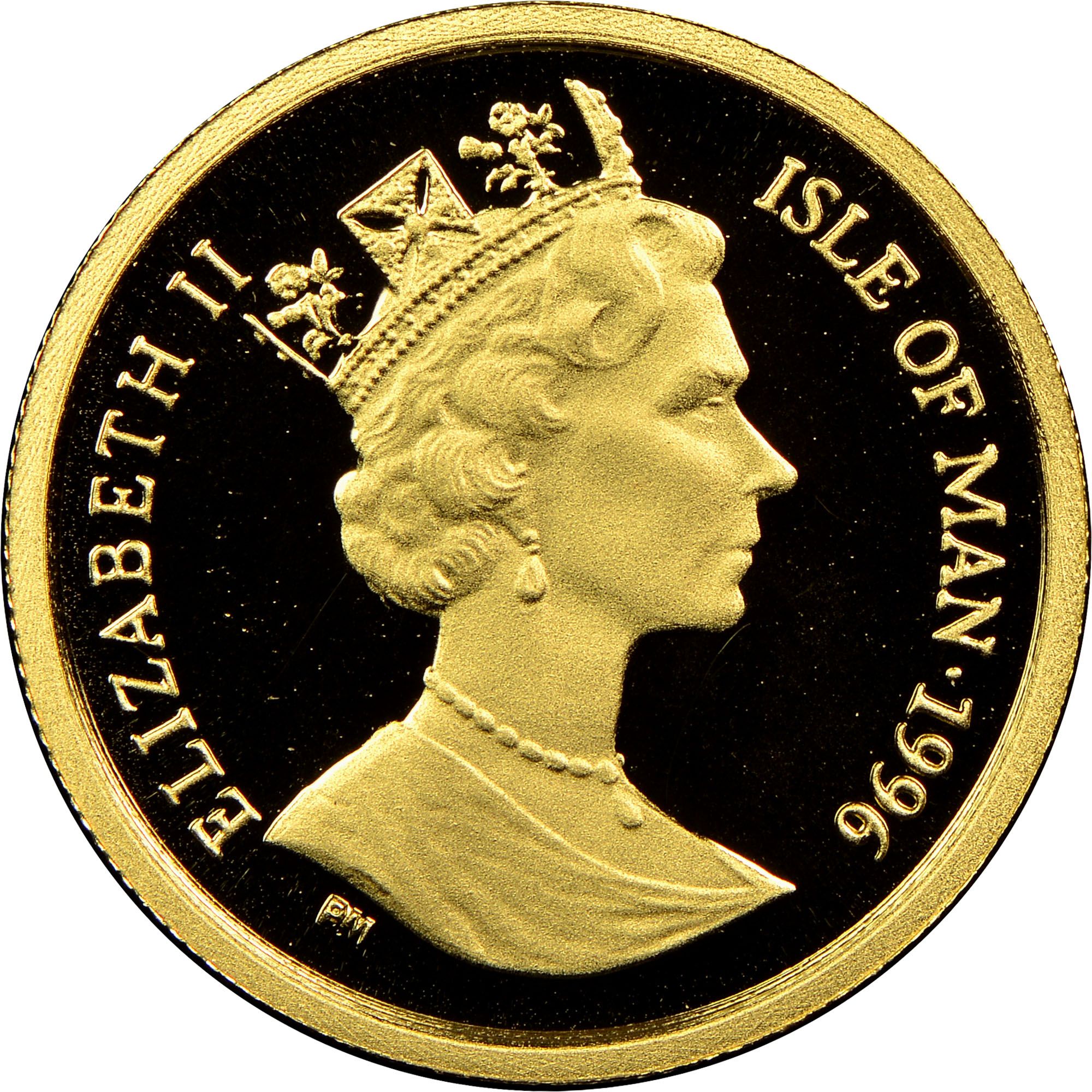 Isle of Man ⅒ Crown - Elizabeth II Orchis obverse