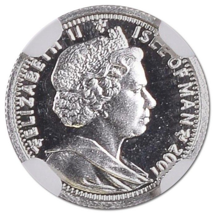 Isle of Man 1/25 Crown - Elizabeth II Somali Cat; Platinum