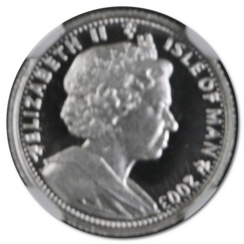 Isle of Man 1/25 Crown - Elizabeth II Balinese Cat; Platinum obverse