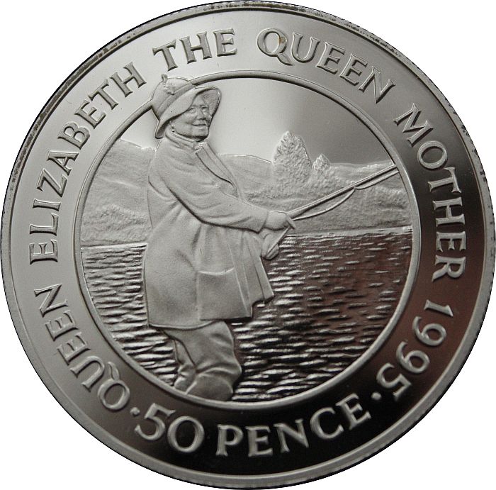 Ascension Island 50 Pence - Elizabeth II Queen Mother; Silver Proof