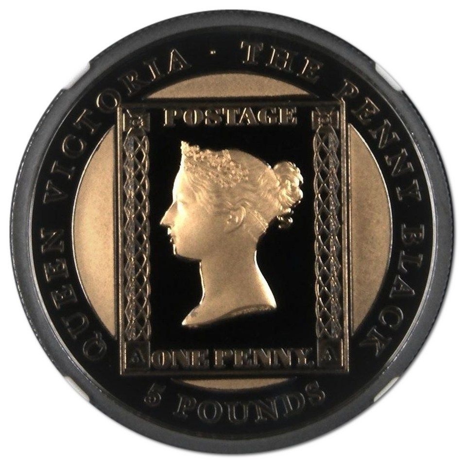 Isle of Man 5 Pounds - Elizabeth II Penny Black