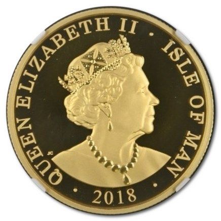 Isle of Man 1 Noble - Elizabeth II Longboat; Gold obverse