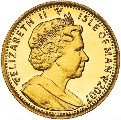 Isle of Man ⅕ Crown - Elizabeth II Ragdoll Cat obverse