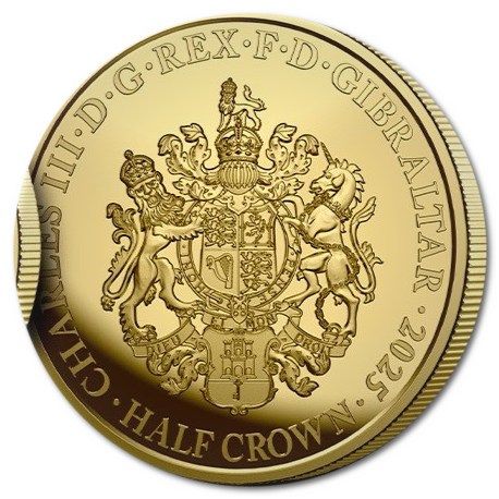 Gibraltar ½ Crown - Charles III Marilyn Monroe - Behind the Diamonds; Gold plated obverse
