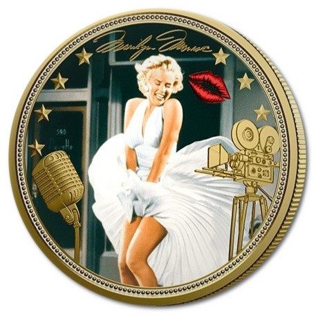 Gibraltar ½ Crown - Charles III Marilyn Monroe - Behind the Diamonds; Gold plated