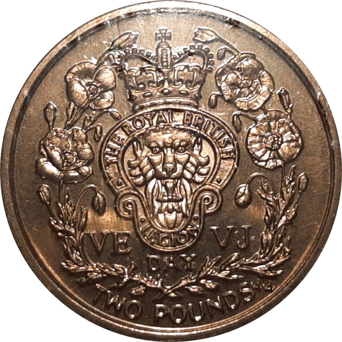 Isle of Man 2 Pounds - Elizabeth II VE and VJ Day