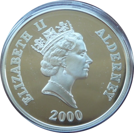 Alderney 5 Pounds - Elizabeth II Battle of Britain; Silver Proof Issue obverse
