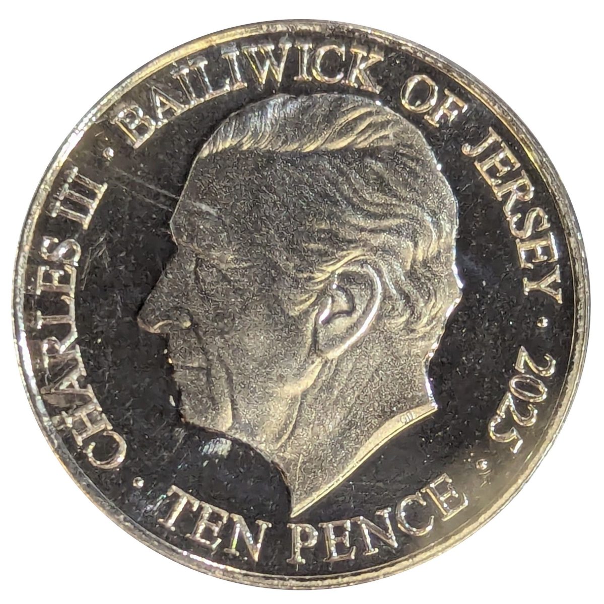 Jersey 10 Pence - Charles III Queen Elizabeth II obverse