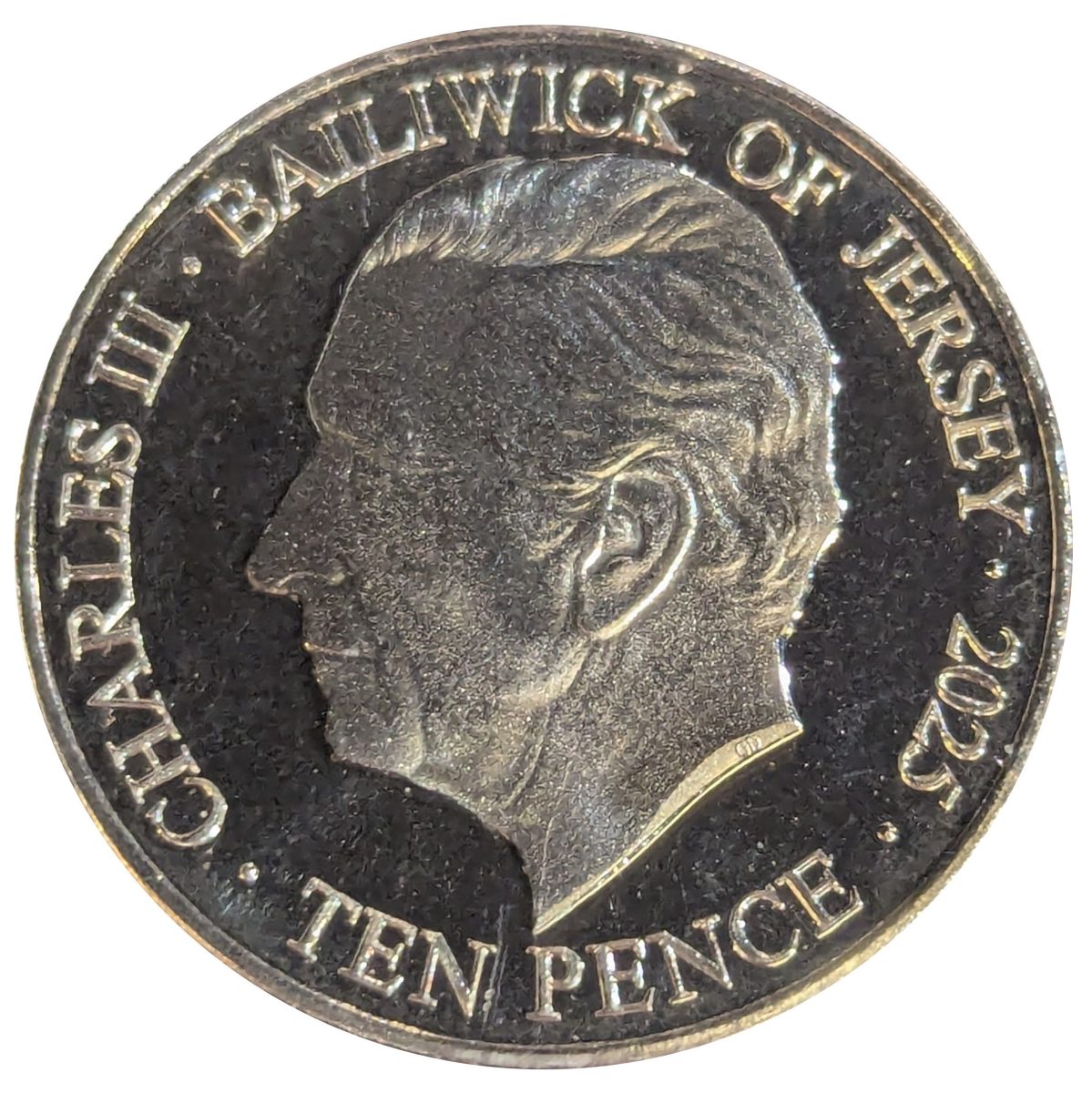 Jersey 10 Pence - Charles III King Charles III obverse
