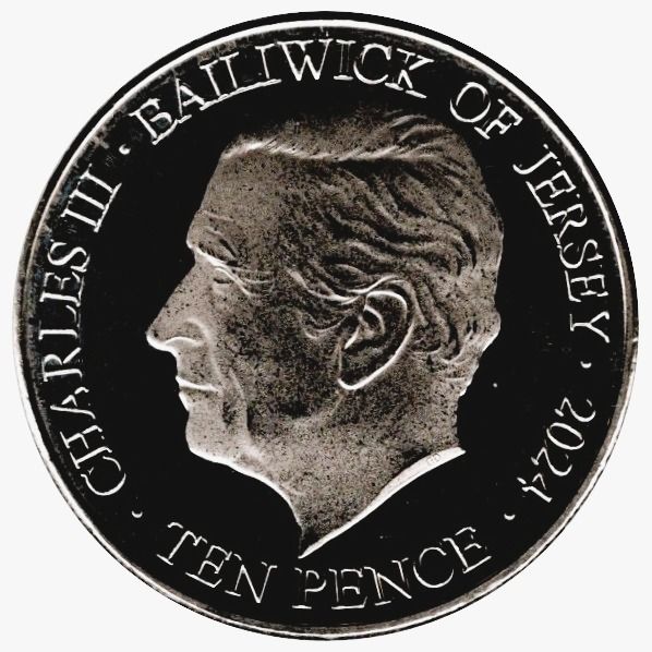 Jersey 10 Pence - Charles III King Richard II obverse