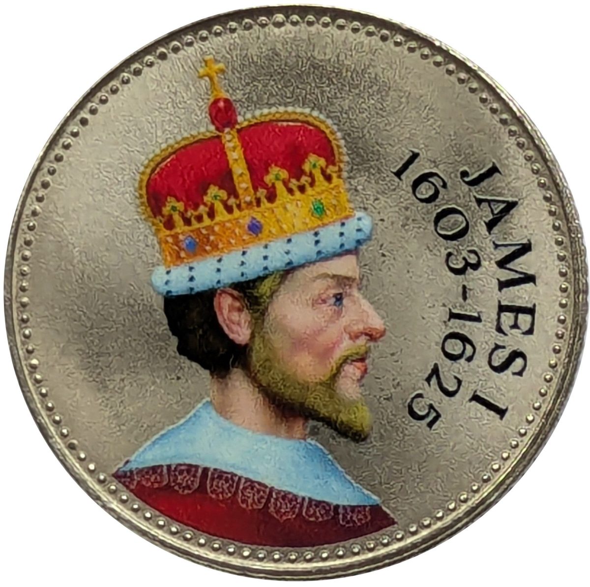 Jersey 10 Pence - Charles III King James I reverse
