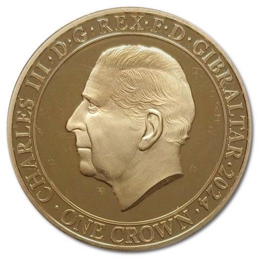 Gibraltar 1 Crown - Charles III D-Day 80 - Sword Beach obverse