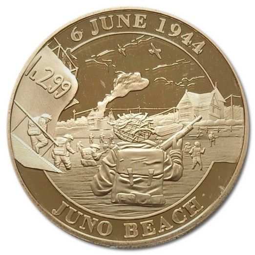Gibraltar 1 Crown - Charles III D-Day 80 - Juno Beach