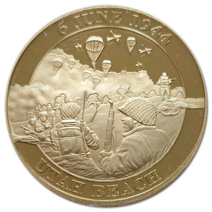 Gibraltar 1 Crown - Charles III D-Day 80 - Utah Beach