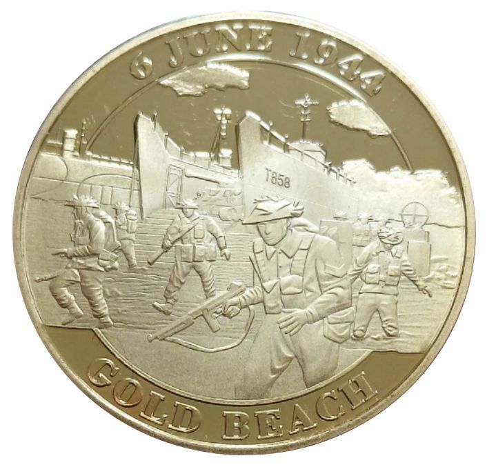 Gibraltar 1 Crown - Charles III D-Day 80 - Gold Beach
