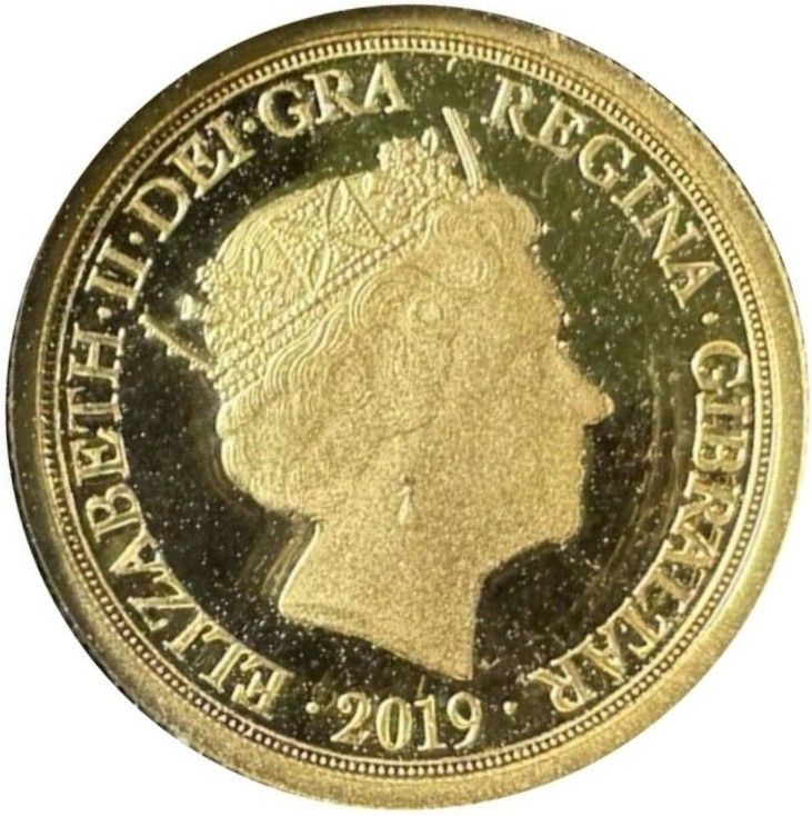 Gibraltar ¼ Sovereign - Elizabeth II Queen Victoria and Prince Albert obverse