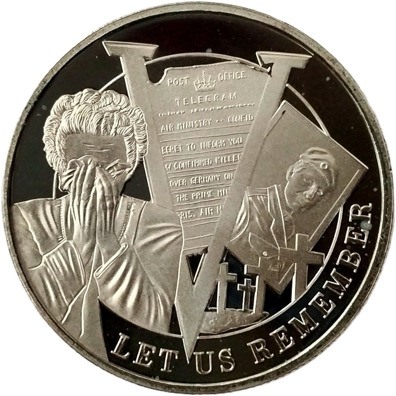 Gibraltar ½ Crown - Elizabeth II Let us remember; Silver