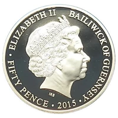 Guernsey 50 Pence - Elizabeth II WWI - Home Front obverse