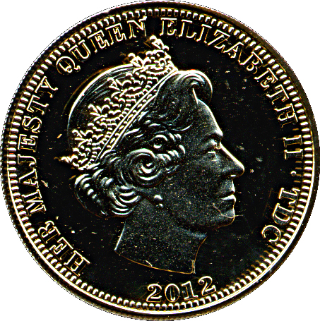Tristan da Cunha 1 Crown - Elizabeth II 4th portrait; On Land obverse