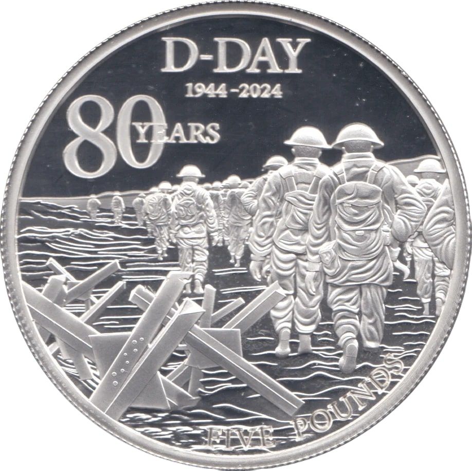 Alderney 1 Pound - Charles III D-Day; Silver Proof