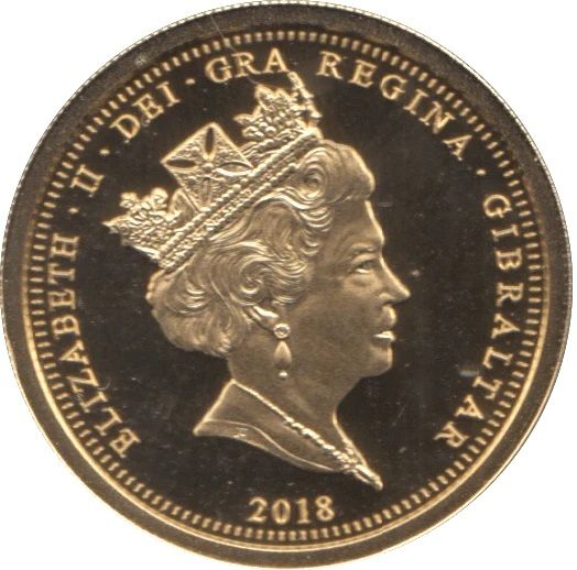 Gibraltar 1 Sovereign - Elizabeth II End of World War I obverse