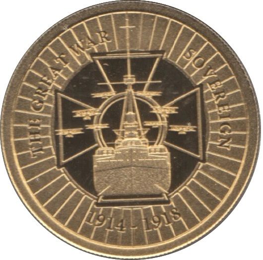 Gibraltar 1 Sovereign - Elizabeth II End of World War I