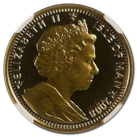 Isle of Man ⅕ Crown - Elizabeth II Beijing to London obverse