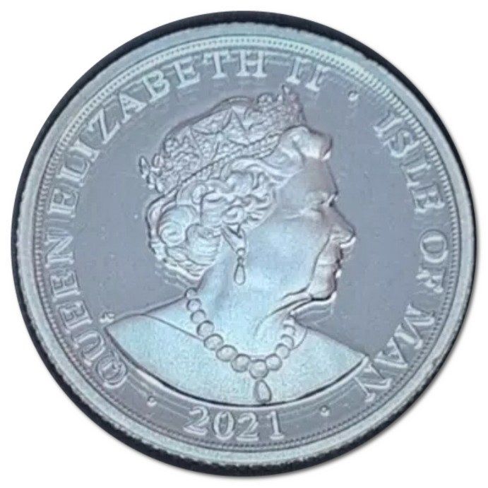 Isle of Man 1 Sovereign - Elizabeth II Prince Phillip Memorial; Silver Proof obverse