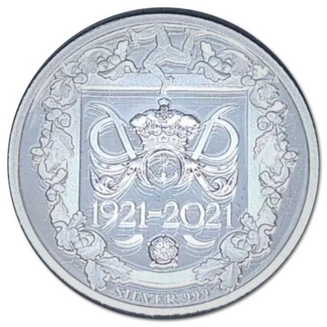 Isle of Man 1 Sovereign - Elizabeth II Prince Phillip Memorial; Silver Proof