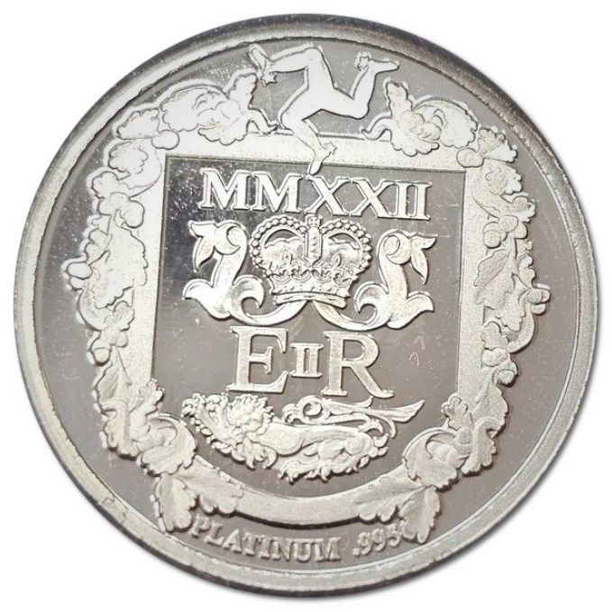 Isle of Man 1 Sovereign - Elizabeth II Platinum Jubilee; Platinum Proof