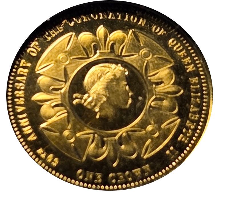 Tristan da Cunha 1 Crown - Elizabeth II 60th Anniversary of the Coronation