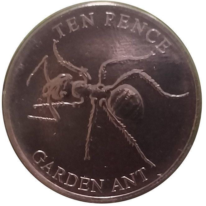 Guernsey 10 Pence - Charles III Garden Ant