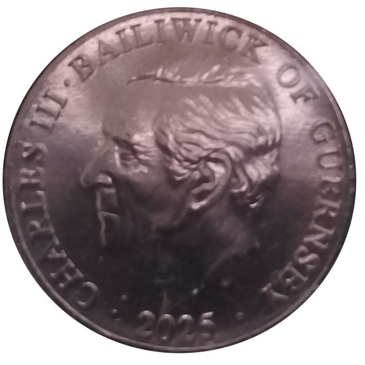 Guernsey 10 Pence - Charles III Crab Spider obverse
