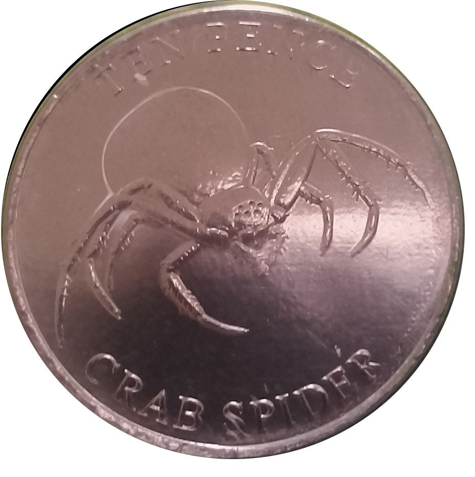Guernsey 10 Pence - Charles III Crab Spider
