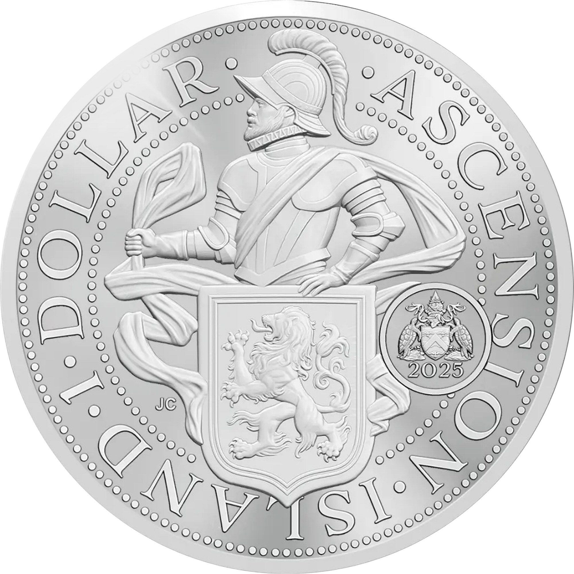 Ascension Island 1 Dollar Lion Dollar anniversary obverse