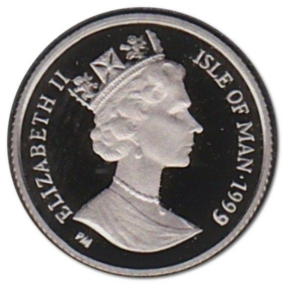 Isle of Man 1/25 Platina - Elizabeth II obverse