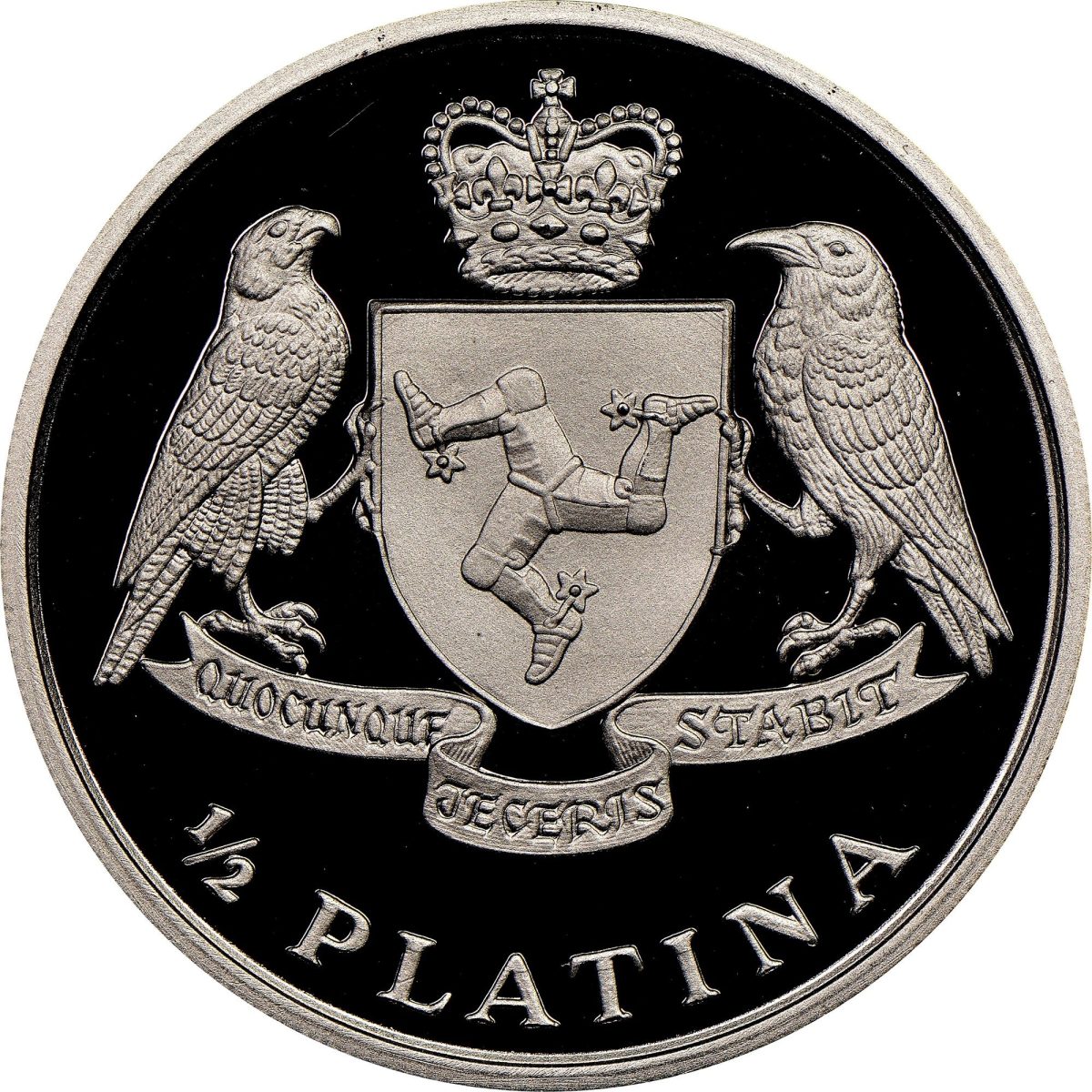 Isle of Man ½ Platina - Elizabeth II reverse