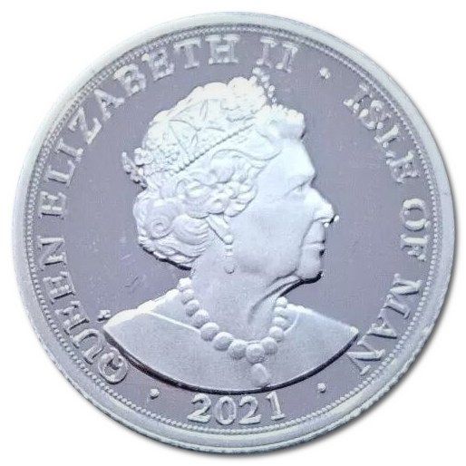 Isle of Man 1 Sovereign - Elizabeth II Queen Birthday; Silver Proof obverse