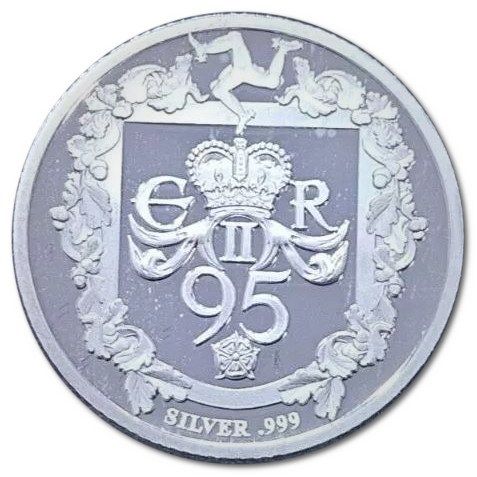 Isle of Man 1 Sovereign - Elizabeth II Queen Birthday; Silver Proof