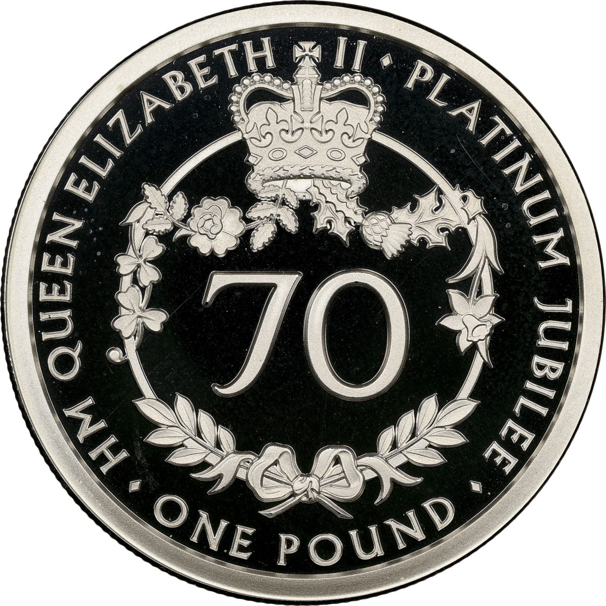 Alderney 1 Pound - Elizabeth II Platinum Jubilee; Silver Proof