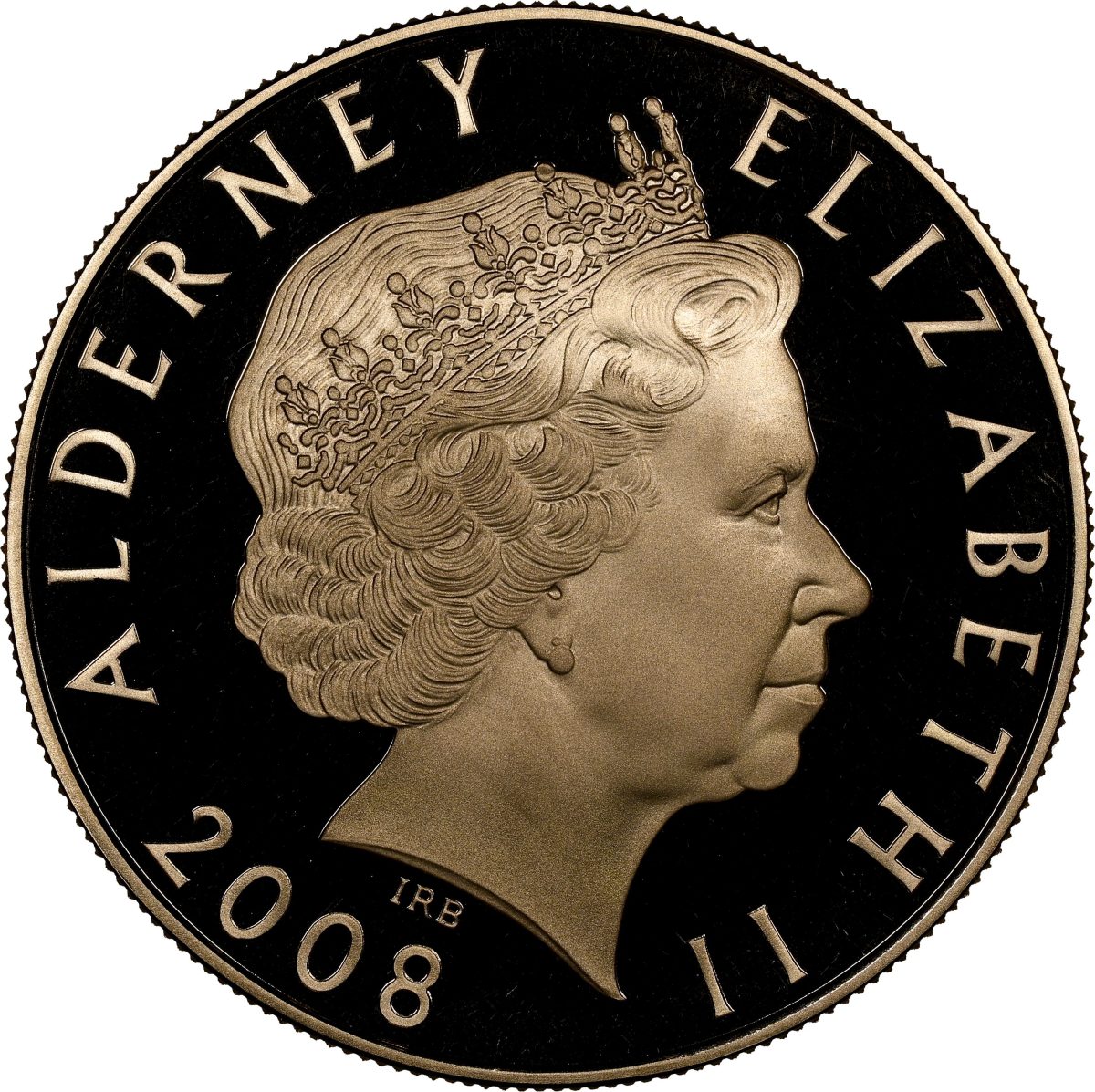Alderney 5 Pounds - Elizabeth II End of World War I - Recruitment; Gold obverse