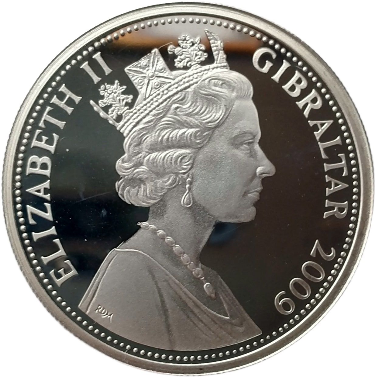 Gibraltar 5 Pounds - Elizabeth II Abel Tasman obverse