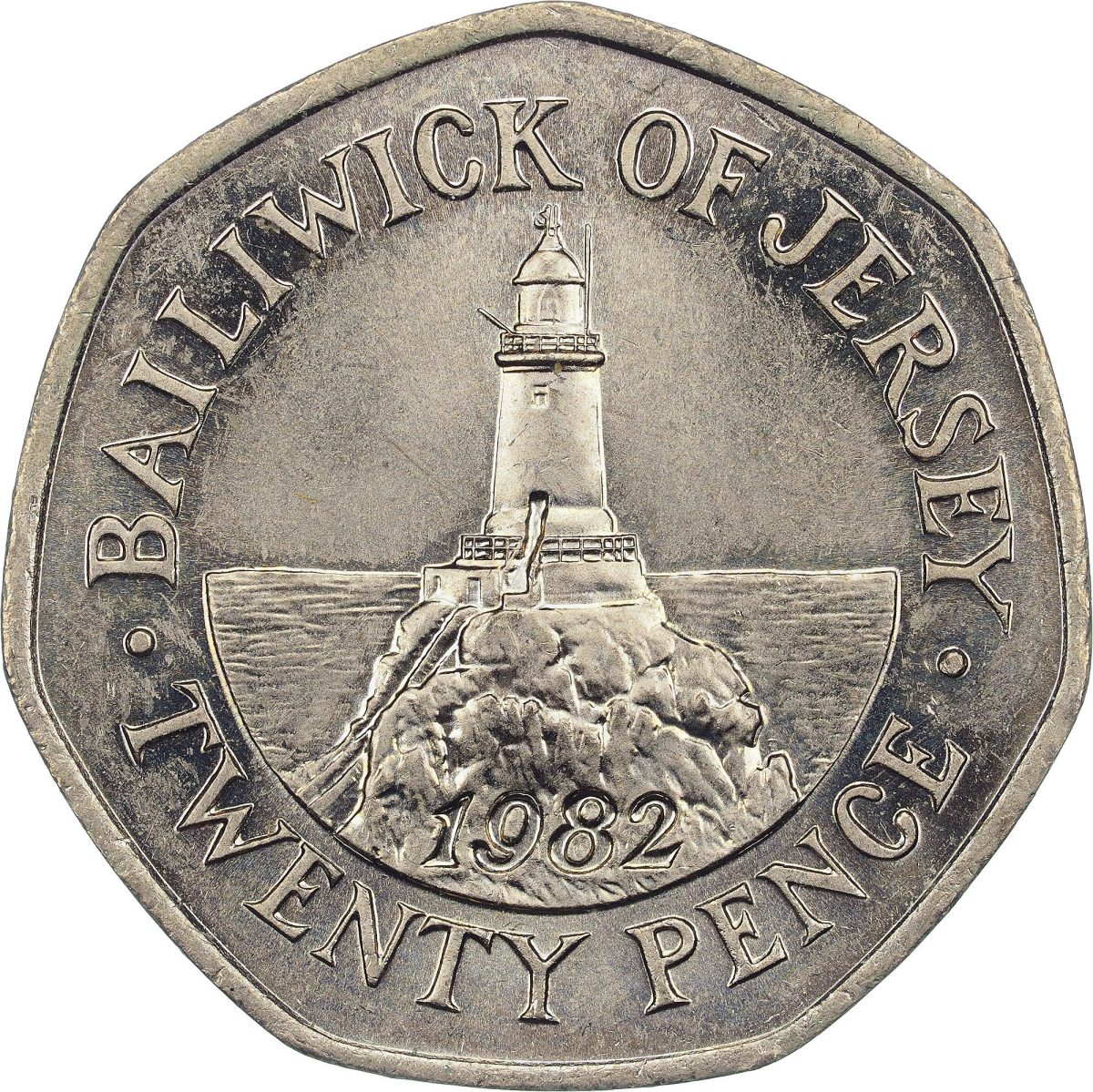 Jersey 20 Pence - Elizabeth II Corbière Lighthouse