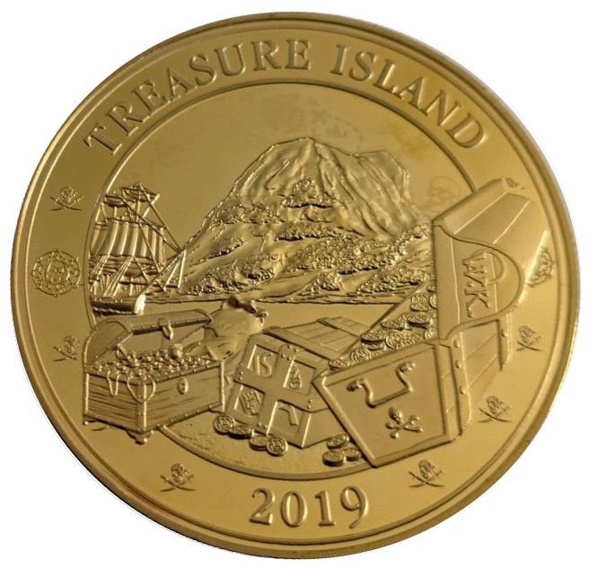 Gibraltar 20 Pence Treasure Island