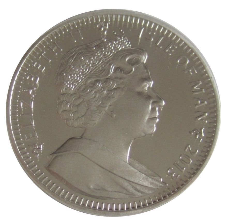 Isle of Man 1 Crown - Elizabeth II Figure Skating; Colourised Silver Proof obverse