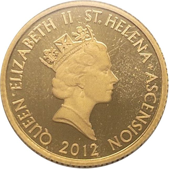 Saint Helena and Ascension 50 Pence - Elizabeth II Half Mohur obverse